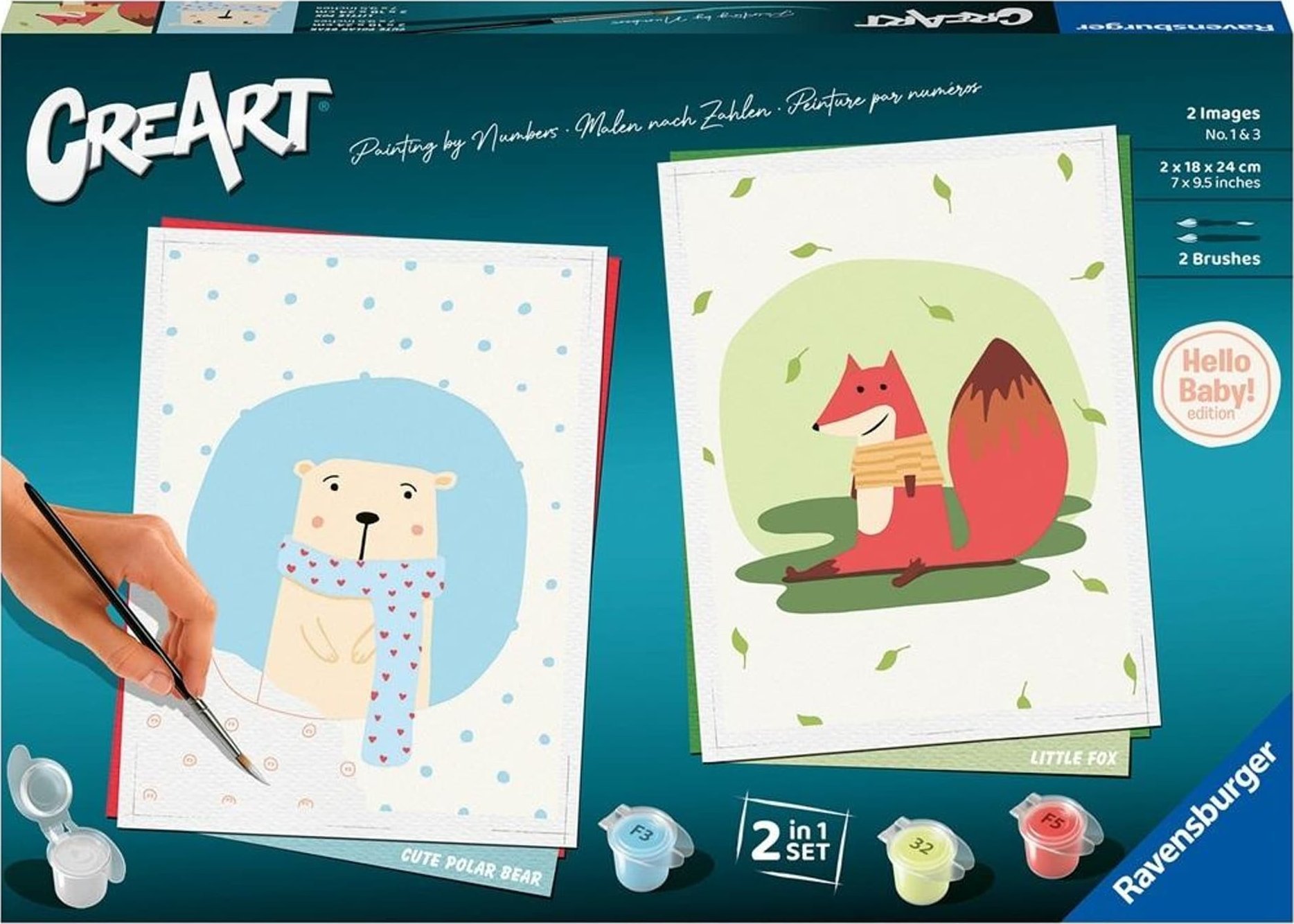 Ravensburger CreArt : Zestaw Miś z Liskiem