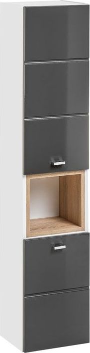 Elior Pionowy wiszący słupek łazienkowy - Lagos 2X Grafit Połysk