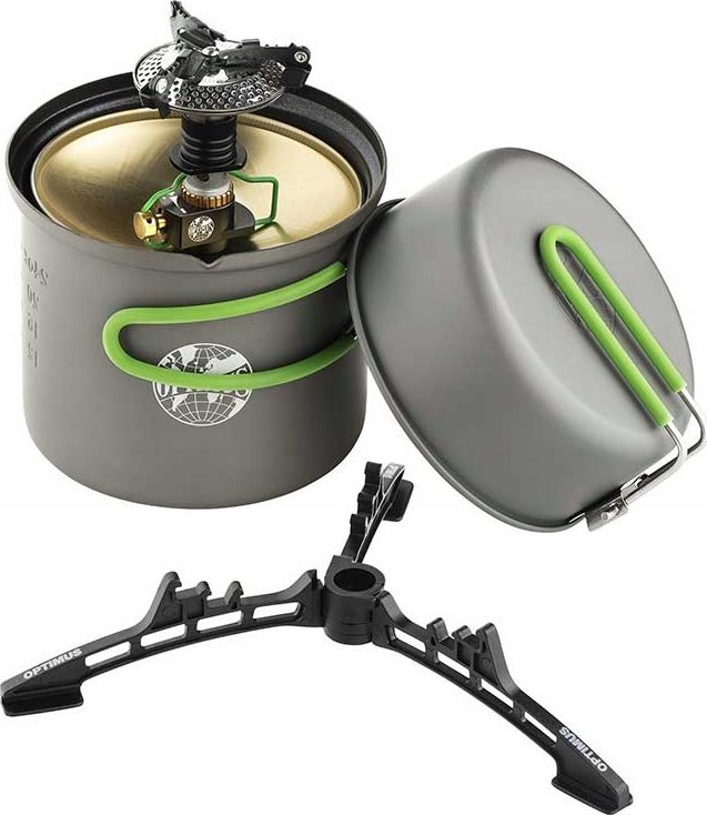 Optimus Optimus Crux Weekend cooking system, gas cooker (black/grey, with Weekend cooking set)