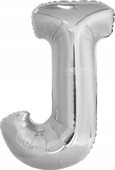 Balon foliowy litera J srebrna 58x86cm