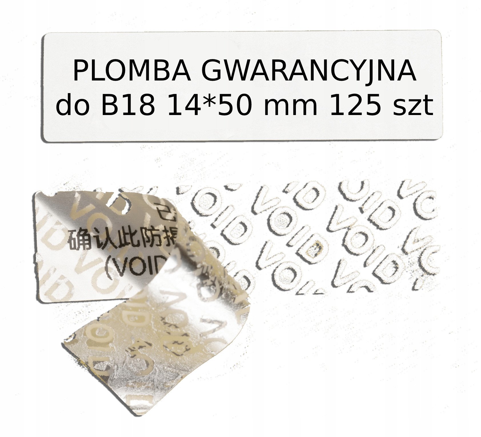 .NIIMBOT do B18 14*50mm 125szt PLOMBA GWARANCYJNA