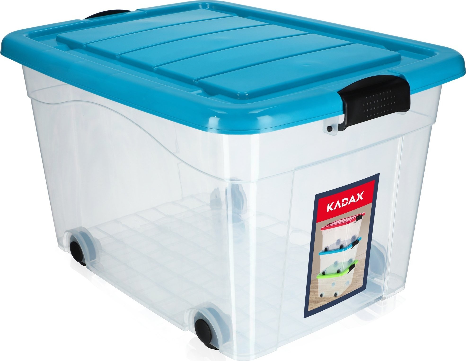 Kadax Pojemnik Organizer Pudełko Zabawki Na Kółkach 60L