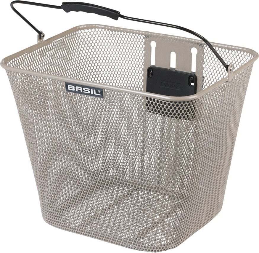 Kosz na kierownicę BASIL BILBAO, KlickFix, Stalowy, Nude Metallic (NEW 2025)