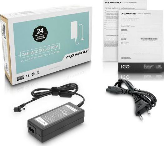 Zasilacz do laptopa Movano 65 W, 1.3 mm, 3.4 A, 19 V (ZZ/AS19342E)