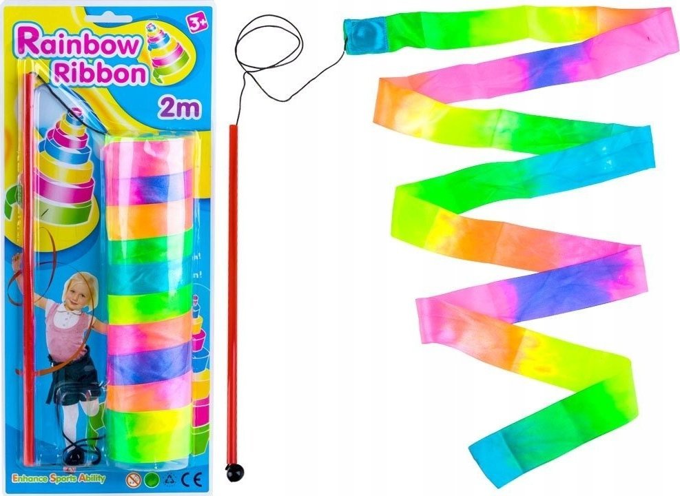 Jokomisiada Tęczowa SZARFA wstążka gimnastyczna ZA2121