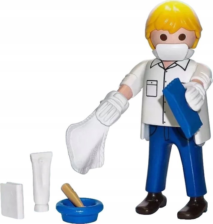 Figurka Playmobil PLAYMOBIL 707181 CITY LIFE FARMACEUTA FIGURKA DO ZABAWY + AKCESORIA