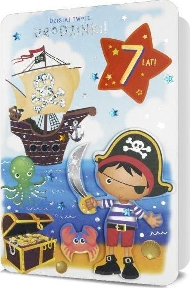 Pan Dragon Karnet B6 Urodziny (wymienne cyfry)