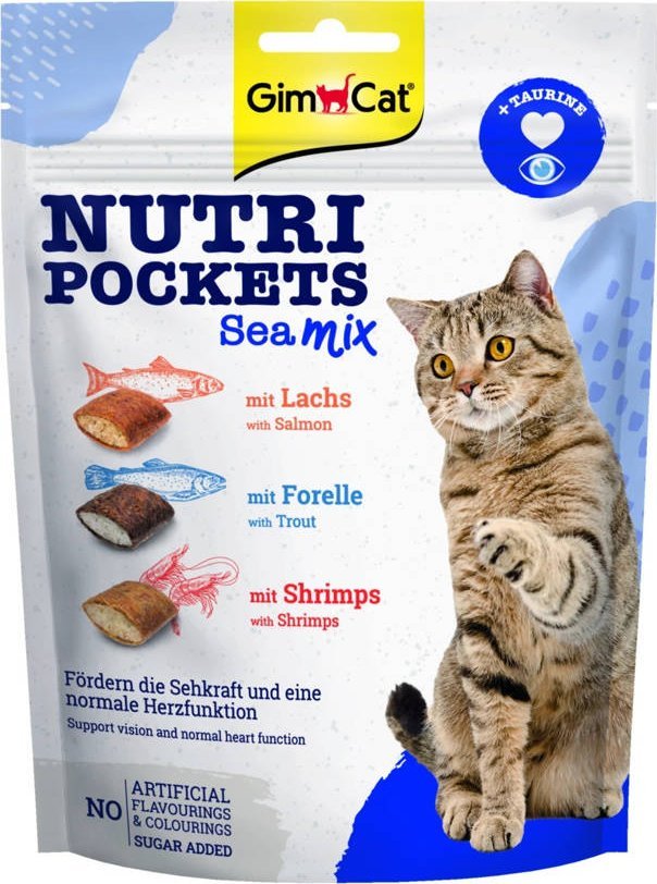 Triton GIMCAT NUTRI POCKETS Sea Mix Tauryna 150g
