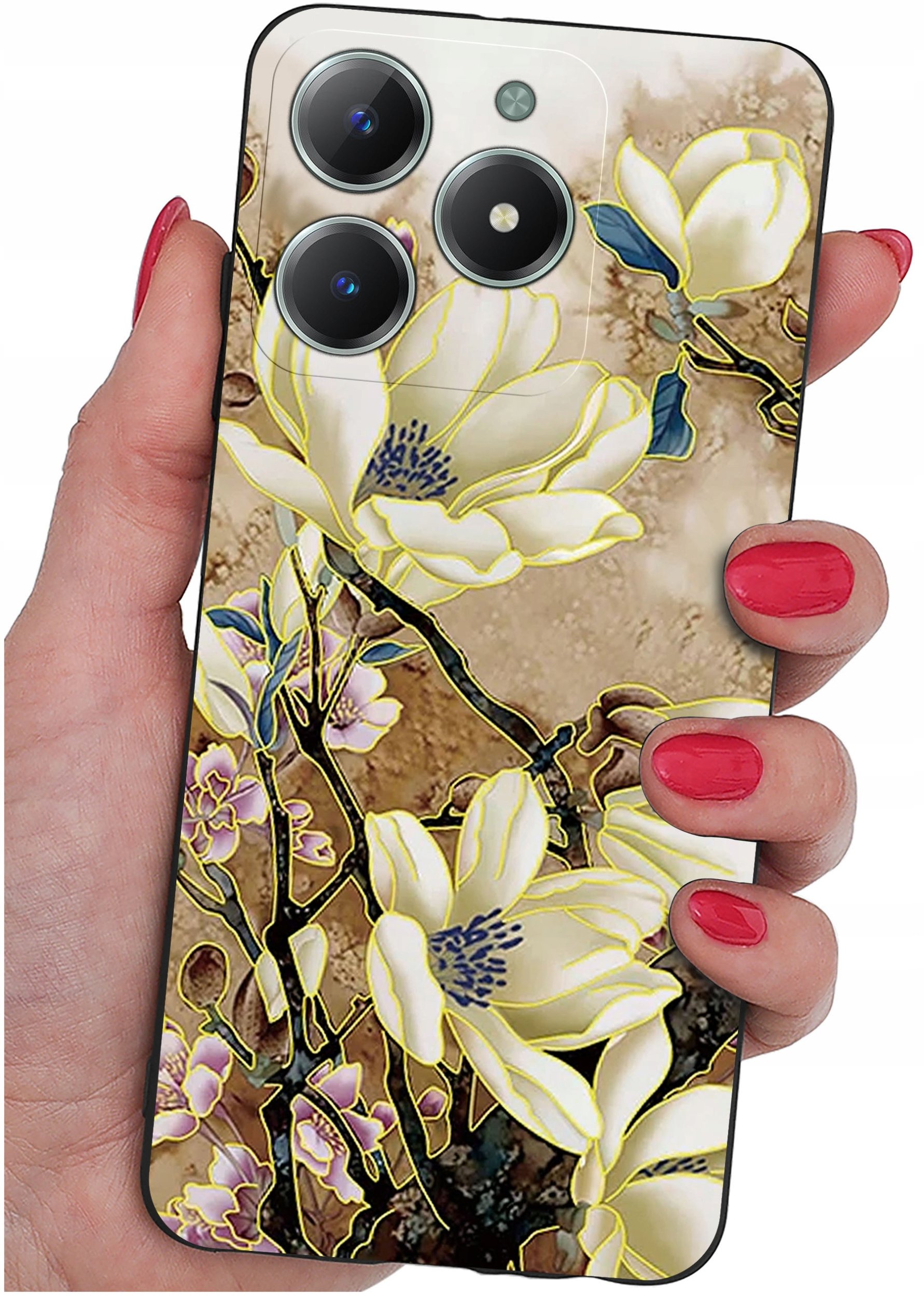 krainaGSM Etui do Realme C61 | C63 WZORY SILIKONOWE MATT CASE + SZKŁO 9H