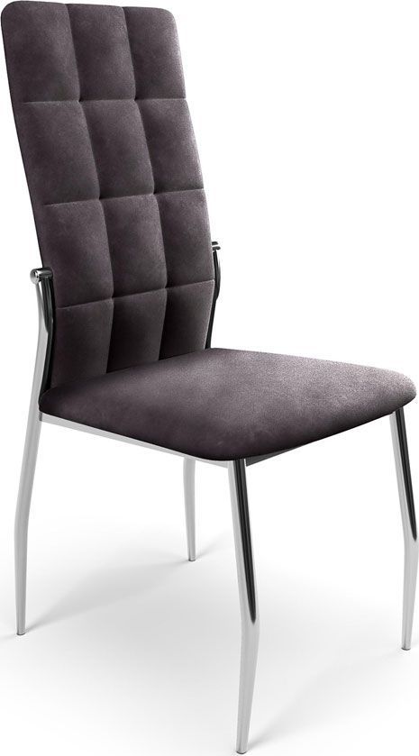 Elior Nowoczesne pikowane krzesło Venton - Popielate