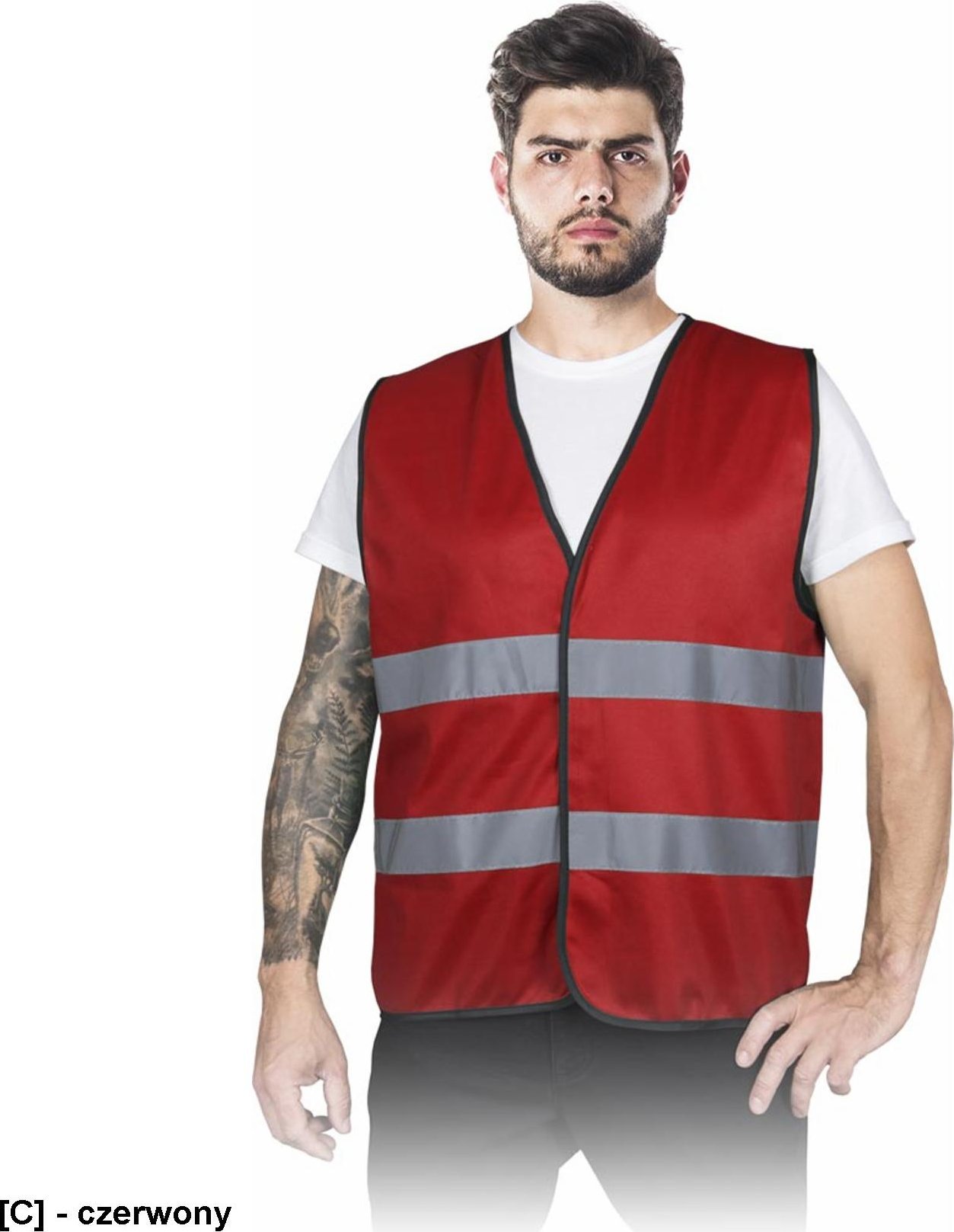 Reis KOS-COLOR - Kamizelka ostrzegawcza niebieska , biała , czarna , czerwona , granatowa , zielona - czerwony 2XL