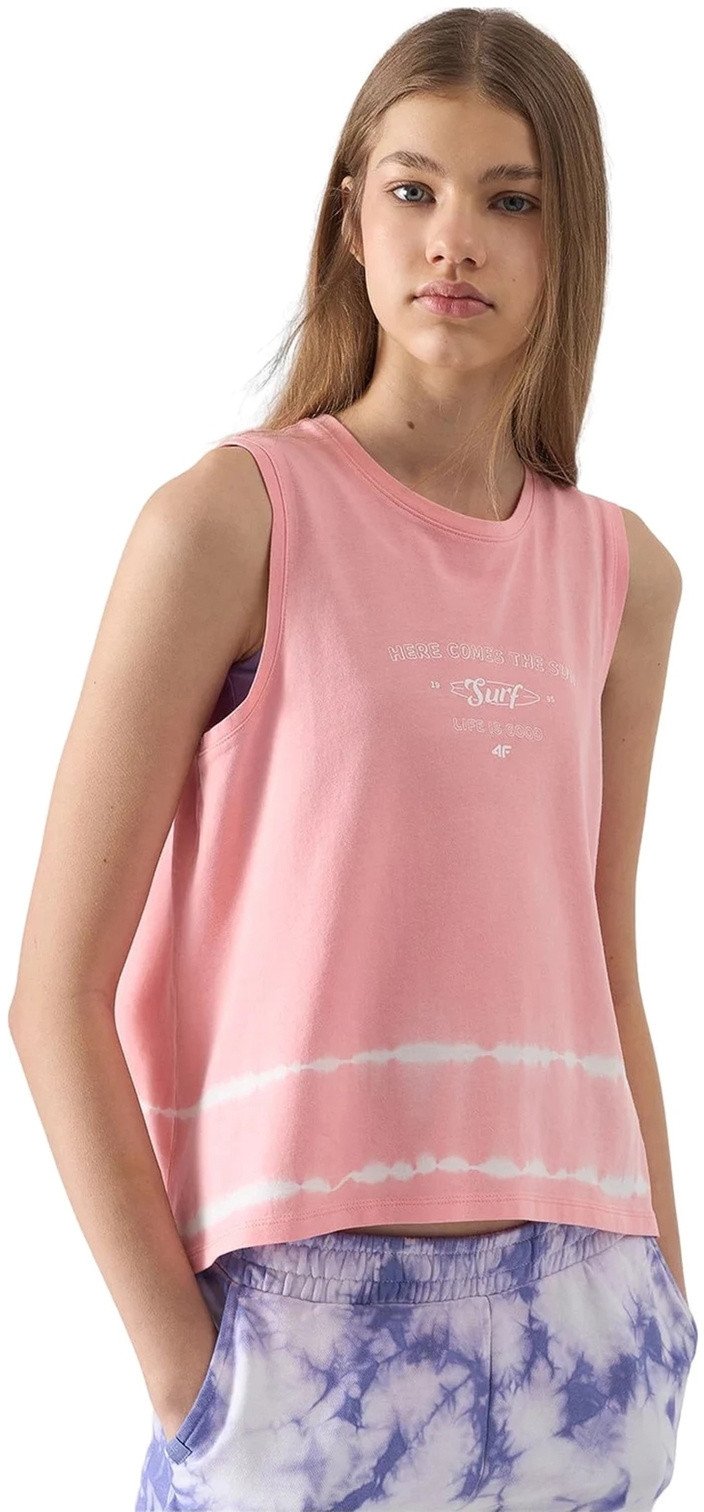 4f KOSZULKA DZIEWCZĘCA F1145 T-SHIRT TOP 4FJWSS24TTSHF1145-64N