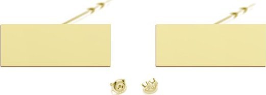 Radziszewska Jewellery Kolczyki Pozłacane Prostokąty blaszka