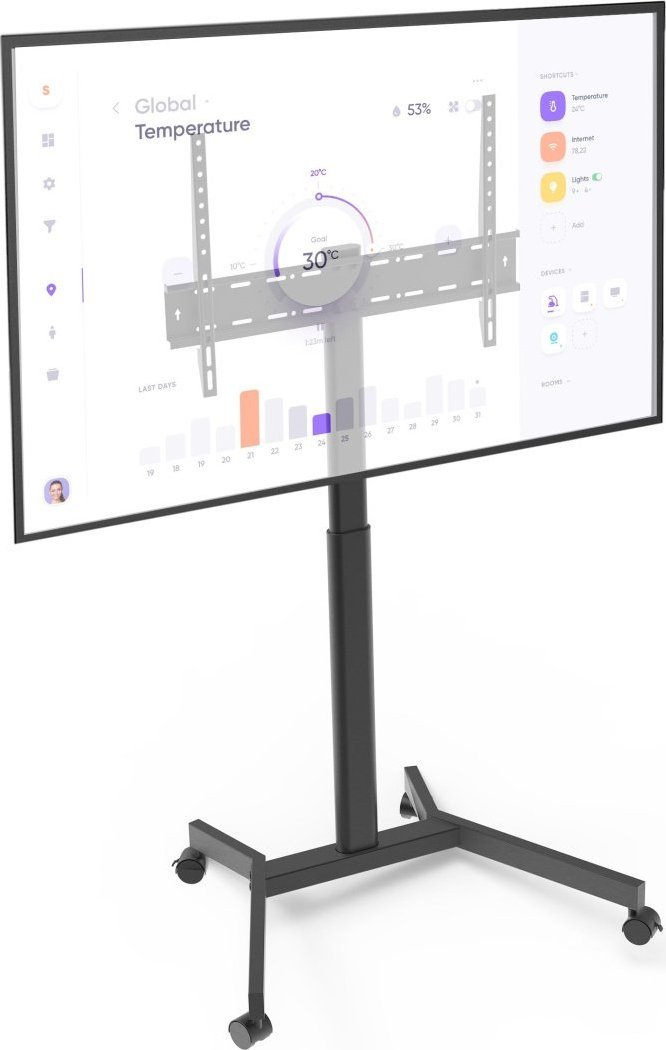 VETOUSON Mobilny Stojak TV Stojak do Telewizora Uniwersalny Podłogowy KLA-43