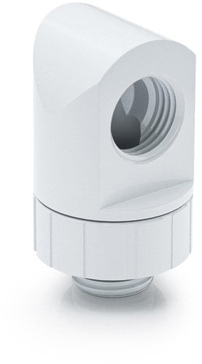 BitsPower Artemis 90 Grad Fitting - obrotowy, arktyczny biały