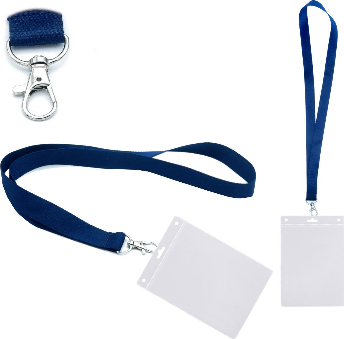 Stamal Identyfikator pionowy holder A6 przezroczysty targowy 115x150mm + smycz