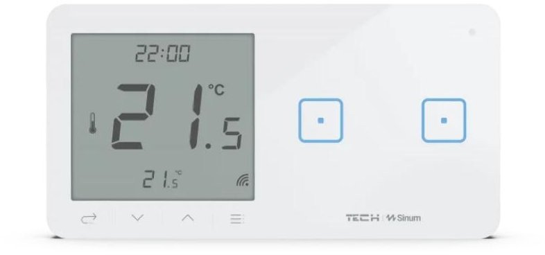 Przewodowy włącznik światła podw. z regulatorem pokojowym biały WSR-02MP Tech Sterowniki