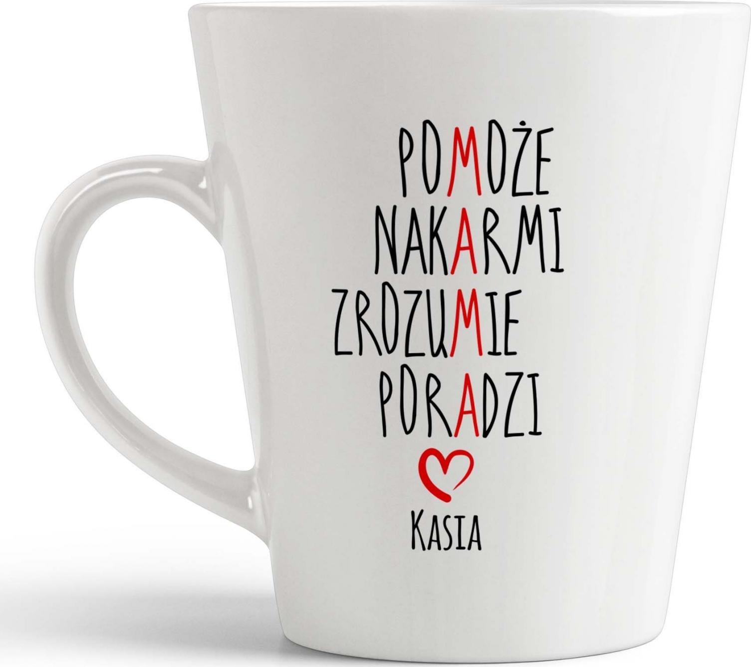 DARKSTORY KUBEK LATTE DZIEŃ MATKI DLA MAMY PREZENT + IMIĘ