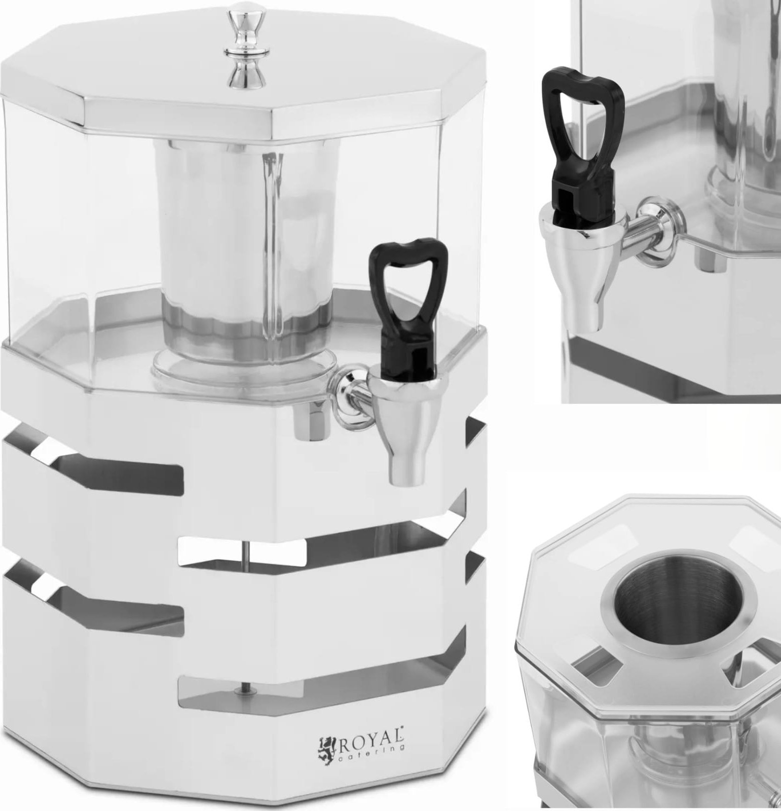 Royal Catering Dyspenser dozownik chłodzący bufetowy do soków napojów 4 l