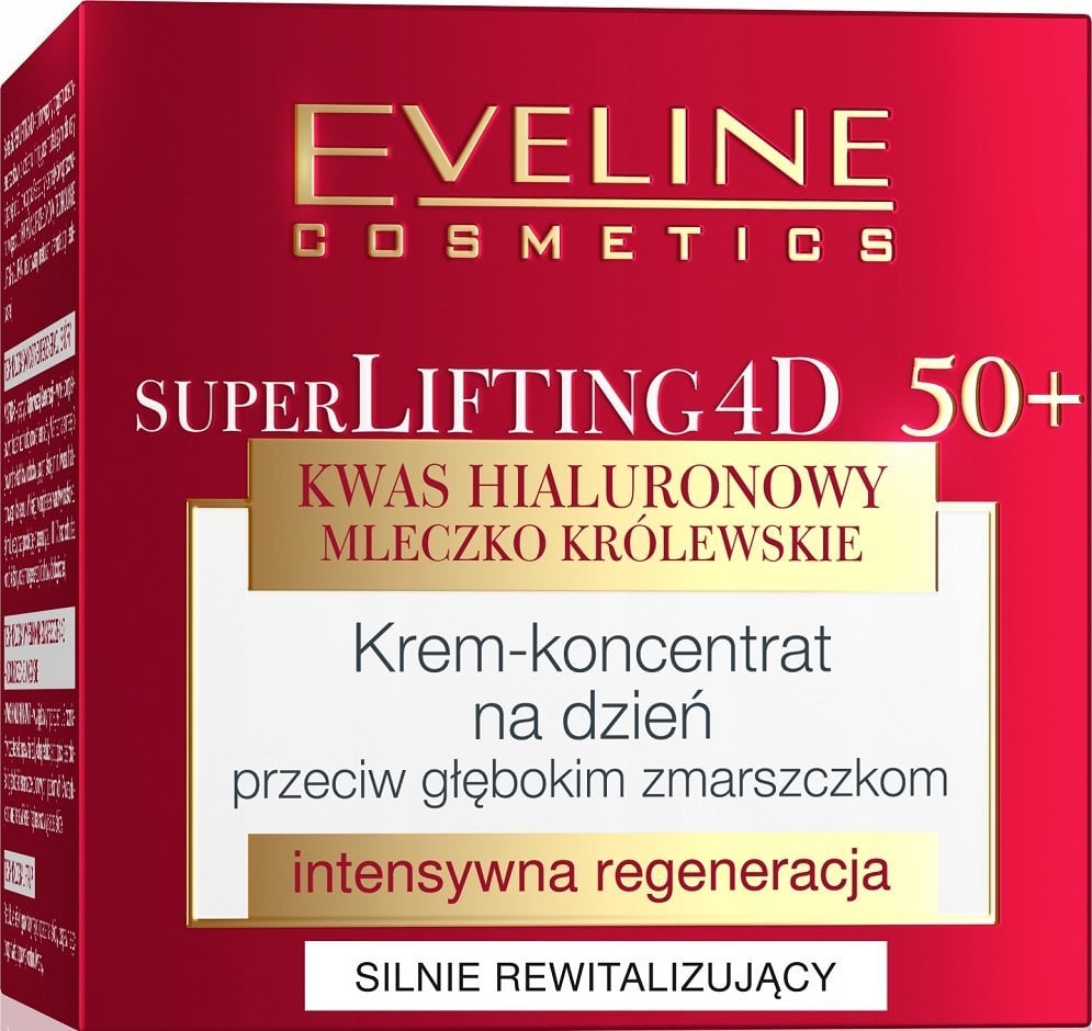 Eveline Super Lifting 4D 50+ Krem-koncentrat na dzień przeciw głębokim zmarszczkom 50ml