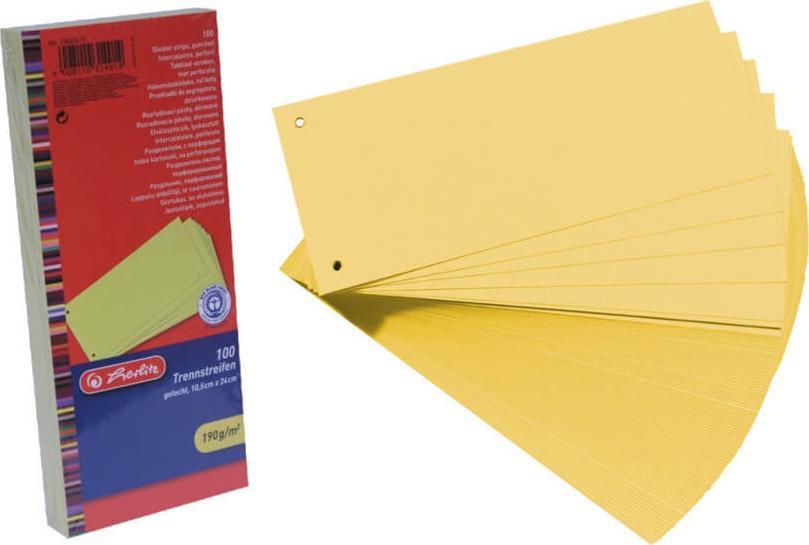 Herlitz Przekładki do segregatora 1/3 A4 100szt HERLITZ