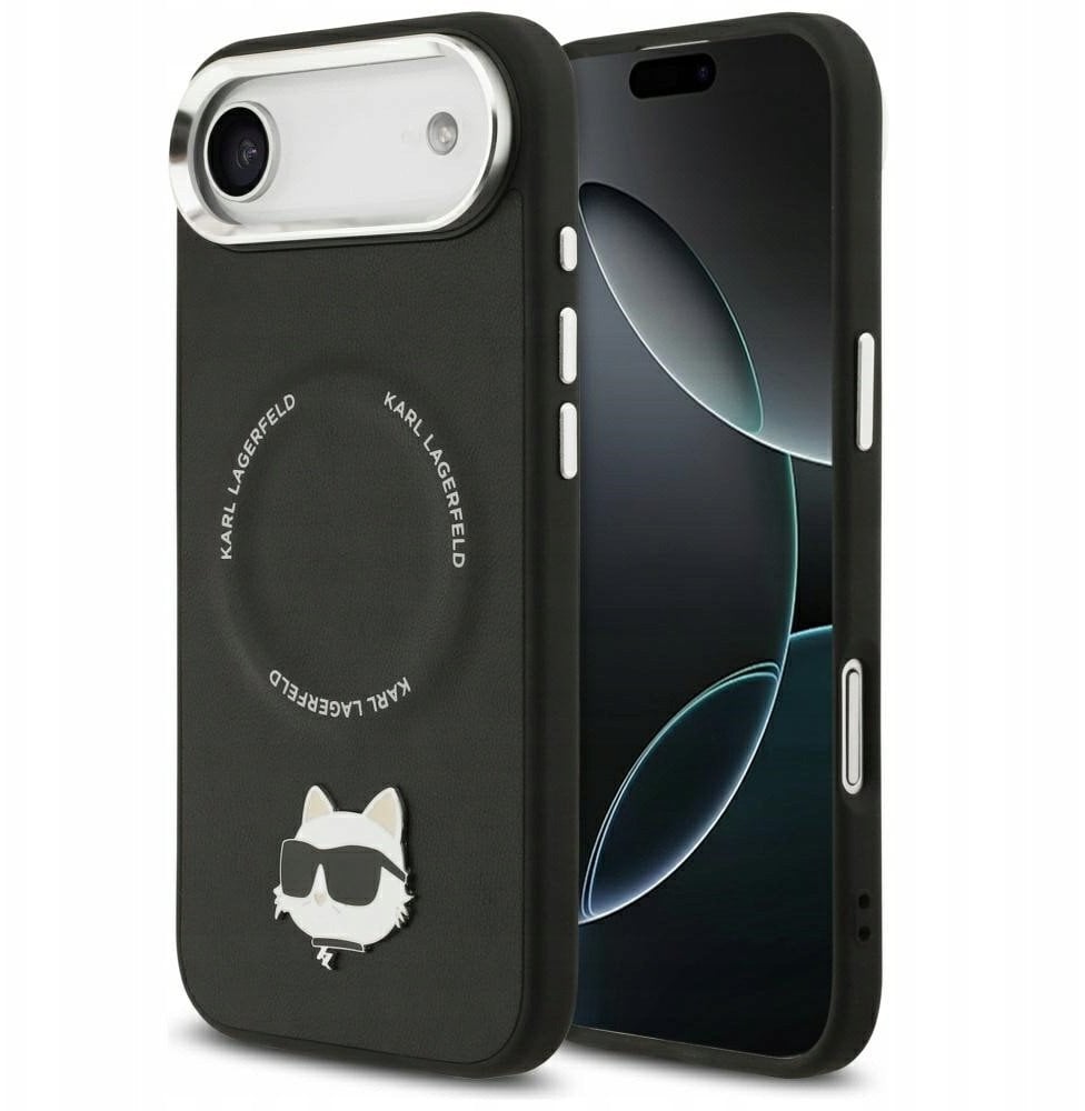 Karl Lagerfeld Choupette Pin MagSafe Case for iPhone Air Black
