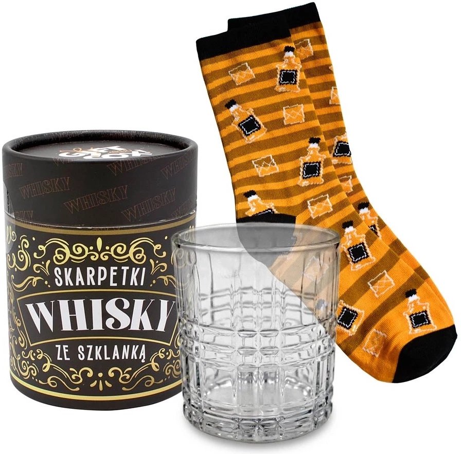 Szklanka do Whisky + Skarpetki - Prezent dla Mężczyzny
