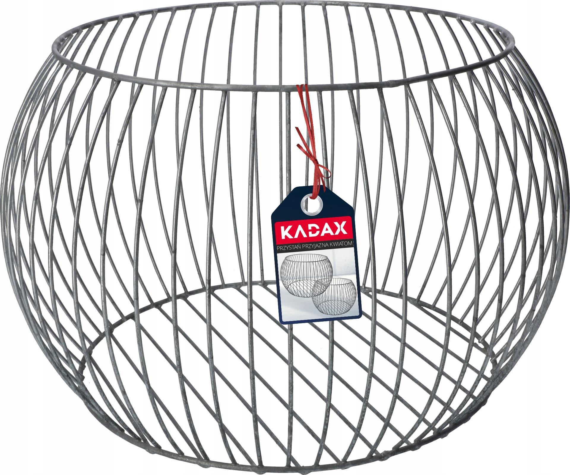 Kadax DONICA OGRODOWA GABIONOWA ZE STALI 53CM OCYNKOWANA