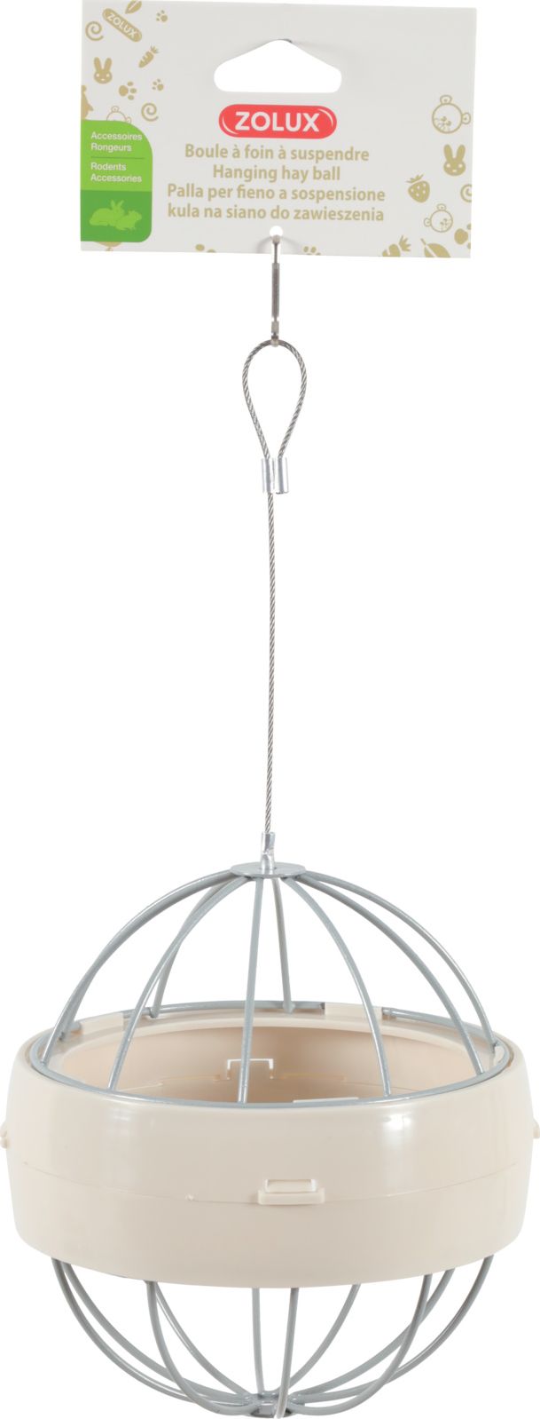Zolux Kula do siana plastikowa do zawieszenia kol. beżowy
