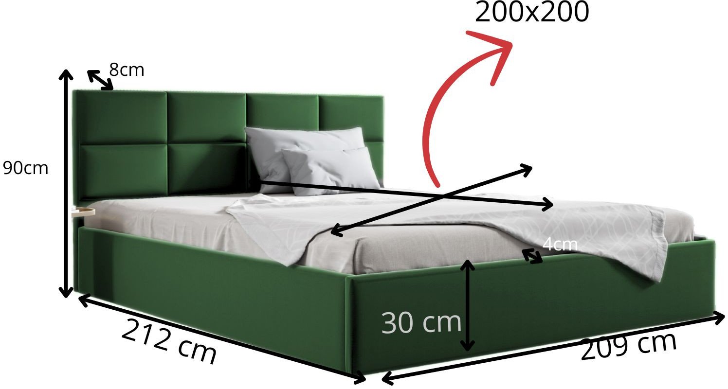 Łóżko GOBI II 200x200 NA WYMIAR PRODUCENT riviera 38