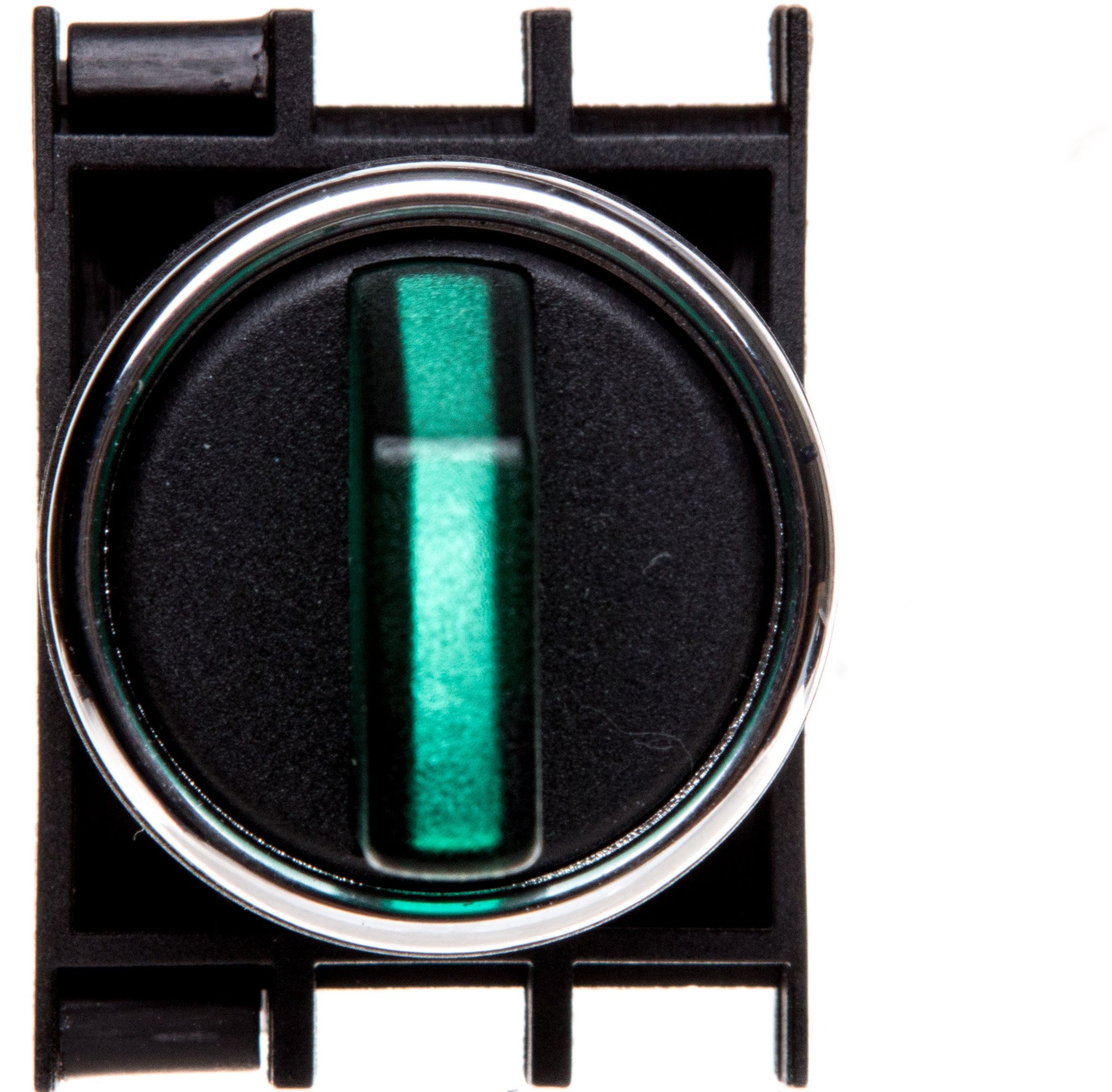 Emas Przycisk pokrętny 2 położeniowy 1Z stabilny podświetlany 100-250V zielony (T0-B100SL20Y)