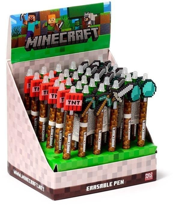 Długopis z silikonową nakładką Minecraft (36szt)