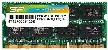Pamięć do laptopa Silicon Power SODIMM, DDR3L, 8 GB, 1600 MHz, CL11 (SP008GLSTU160N02)