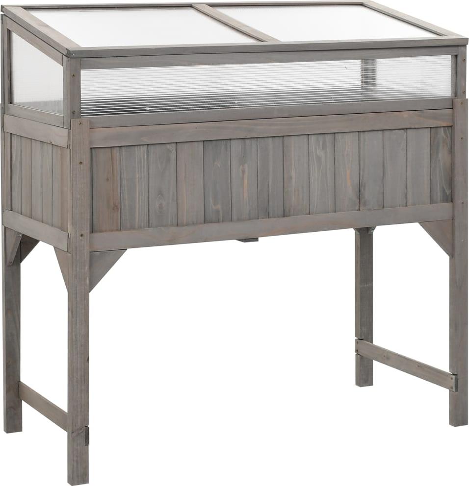 vidaXL Inspekt na podwyższeniu, 110x54x120 cm, lite drewno jodłowe