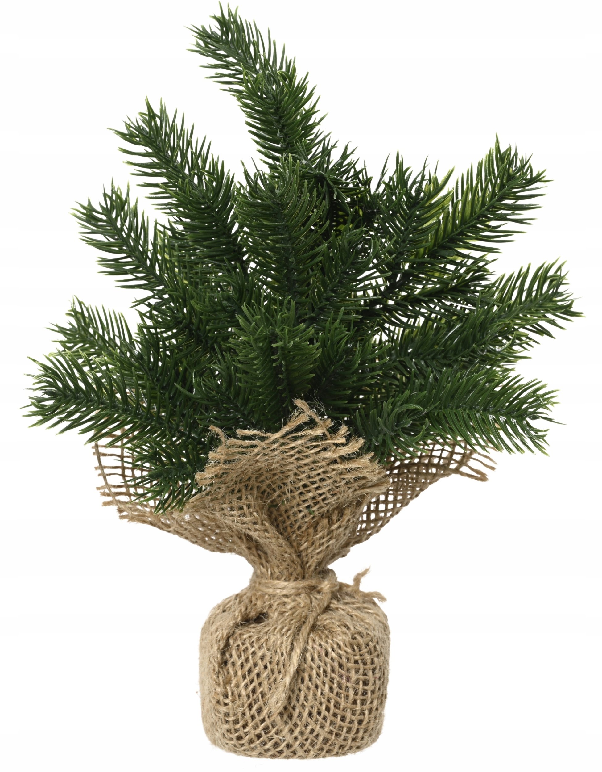 Choinka Sztuczna Świerk mała w worku jutowym MINI 22cm 1szt