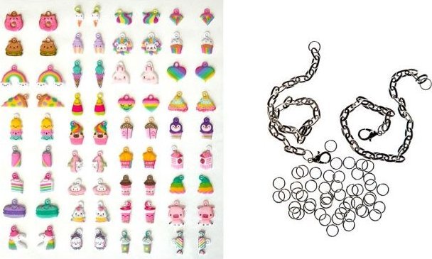 BRANSOLETKI DIY Z ZAWIESZKAMI PUFFY RAINBOW