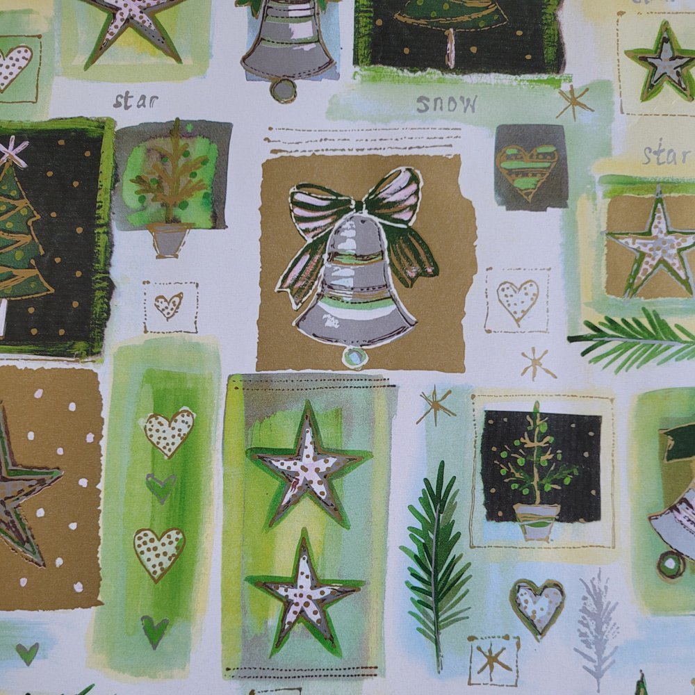 Papier zielony do pakowania prezentów 70cmx2m 18m70