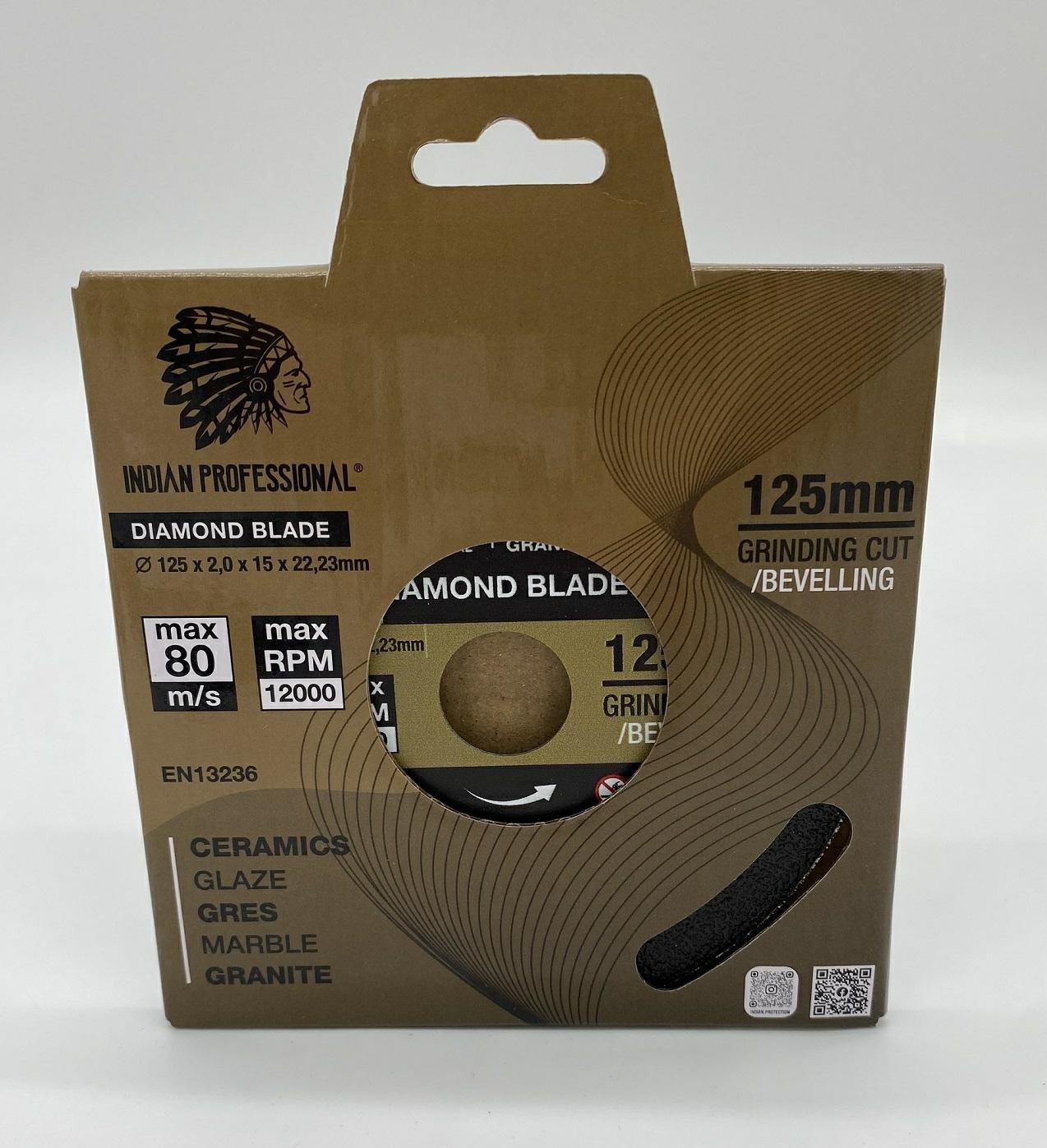 INDIAN PROFESSIONAL TARCZA DIAMENTOWA 125mm x 2,0mm x 22,2mm GRINDING BLADE /INDIAN PROFESSIONAL