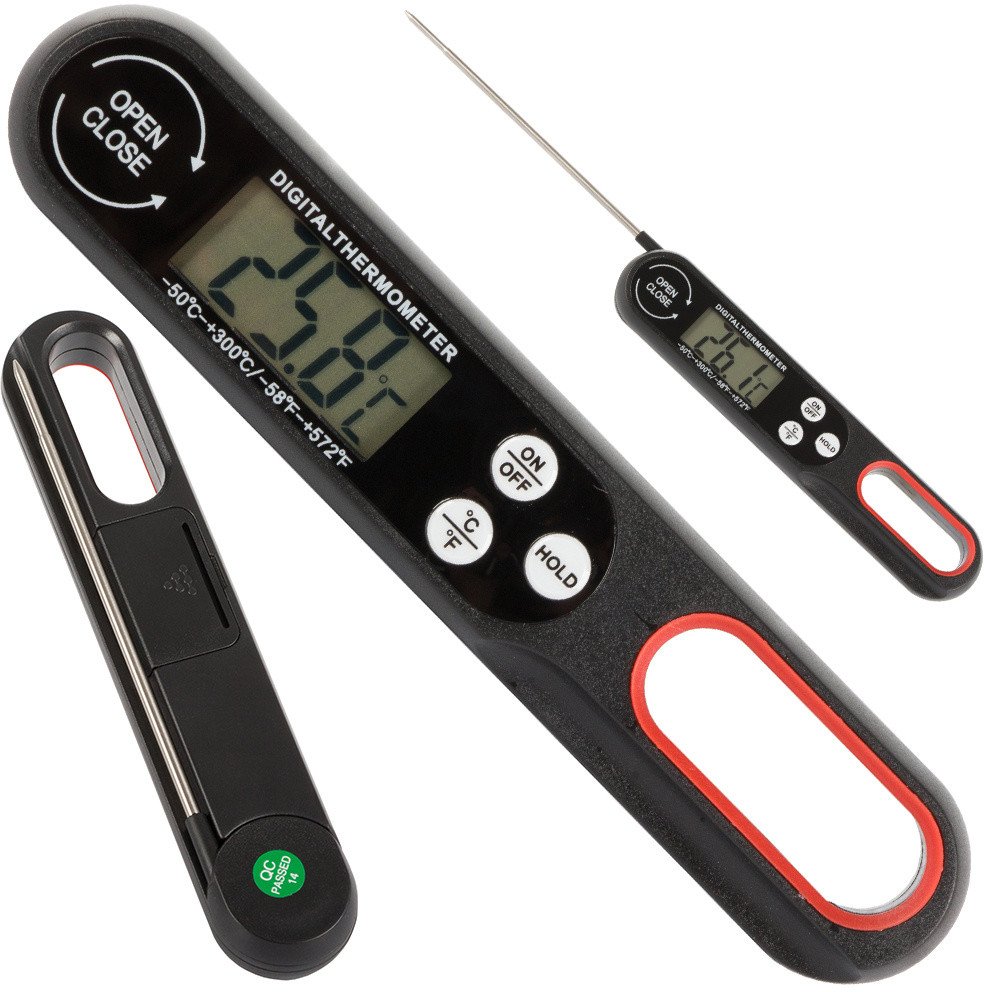 Termometr kuchenny szpilkowy lcd mięsa wina 300deg;c gotowania zup