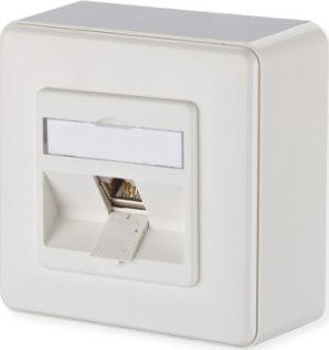 Triton METZ CONNECT E-DAT moduł natynkowy 1 port Cat.6A, czysta biel