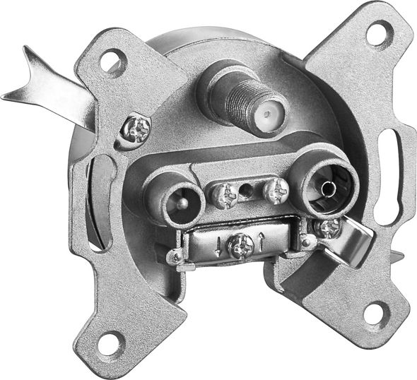 Goobay Gniazdo 3 złącza, TV SAT RADIO, 10db (67048)