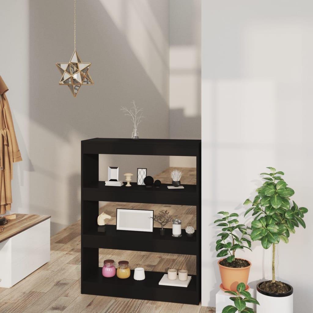 vidaXL vidaXL Regał na książki/przegroda, czarny, 80x30x103 cm