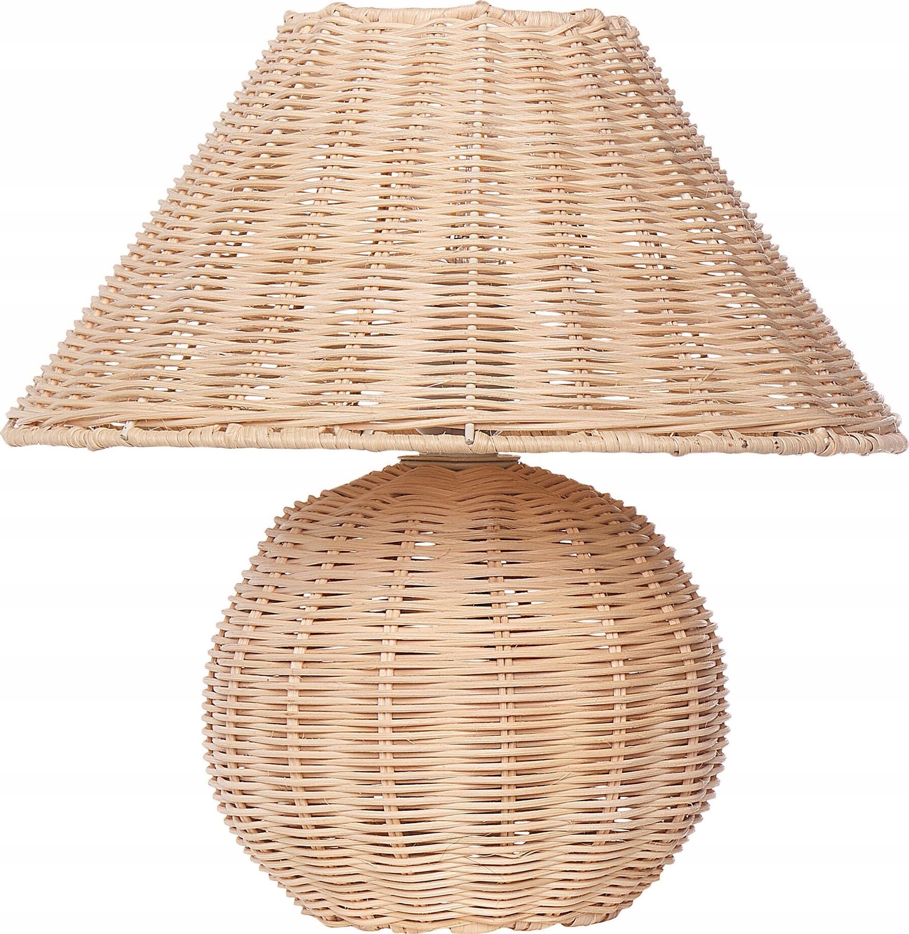 Lampa stołowa Beliani Lampa stołowa rattanowa jasna CINDER