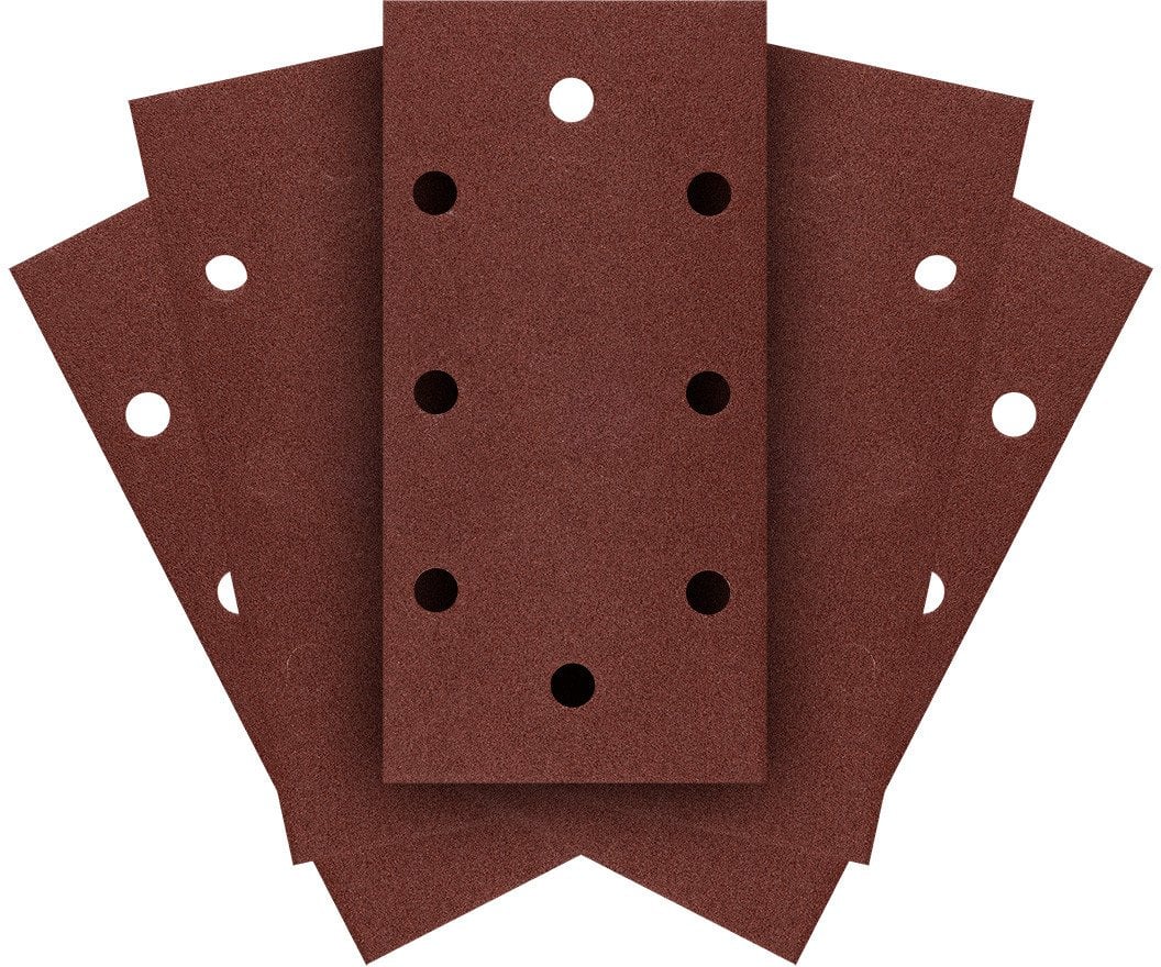 Papiery ścierne na rzep 93 x 185 mm, P150, 5 szt., z 8 otworami