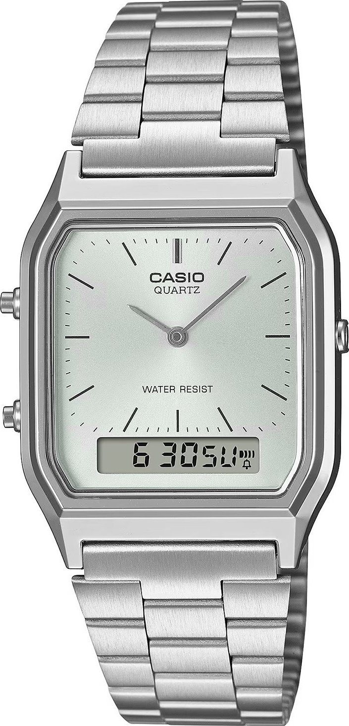 Zegarek Casio Zegarek męski Casio AQ-230A-7AMQYES srebrny