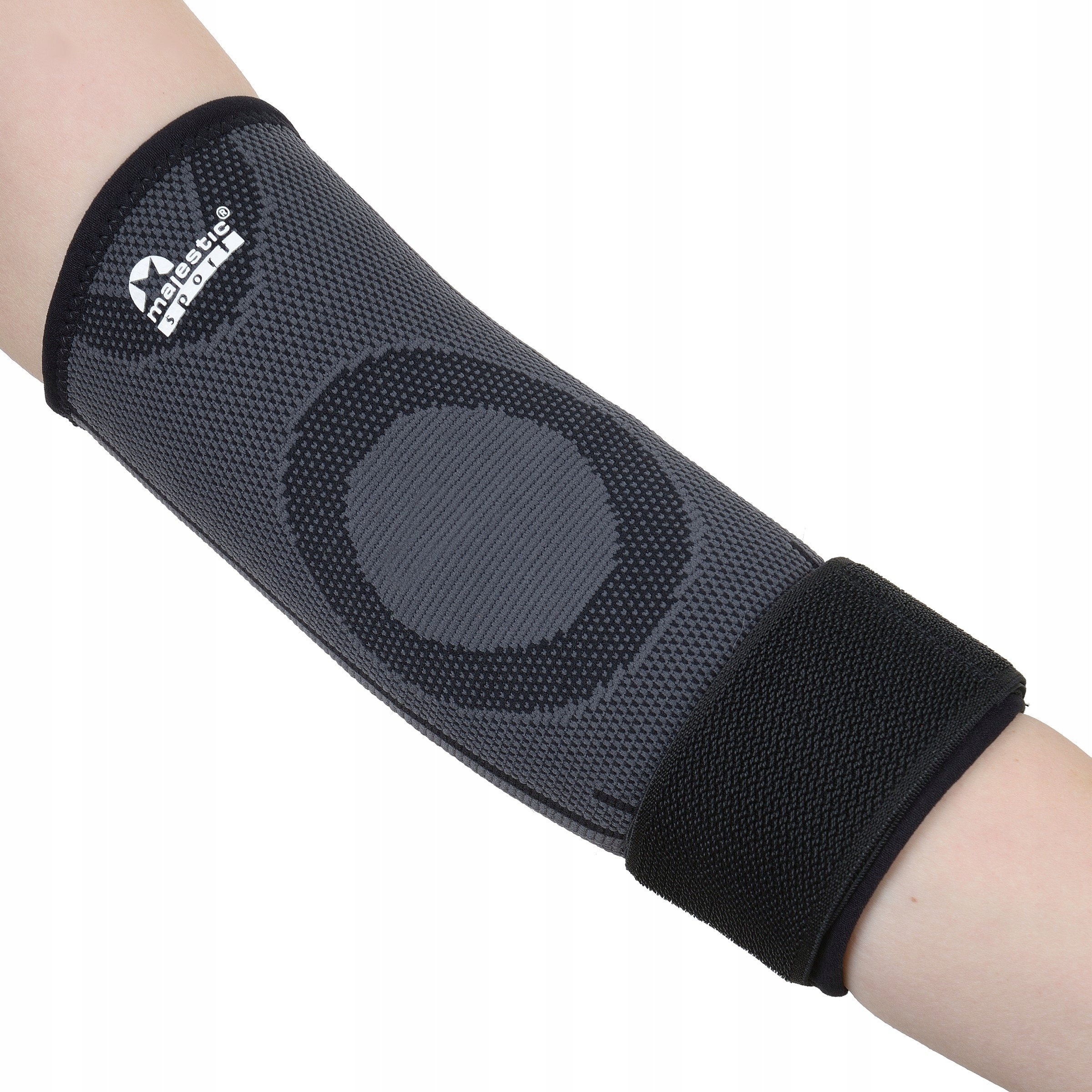 Ściągacz na łokieć Majestic Sport DOKI czarno-szary r. M /2 szt/