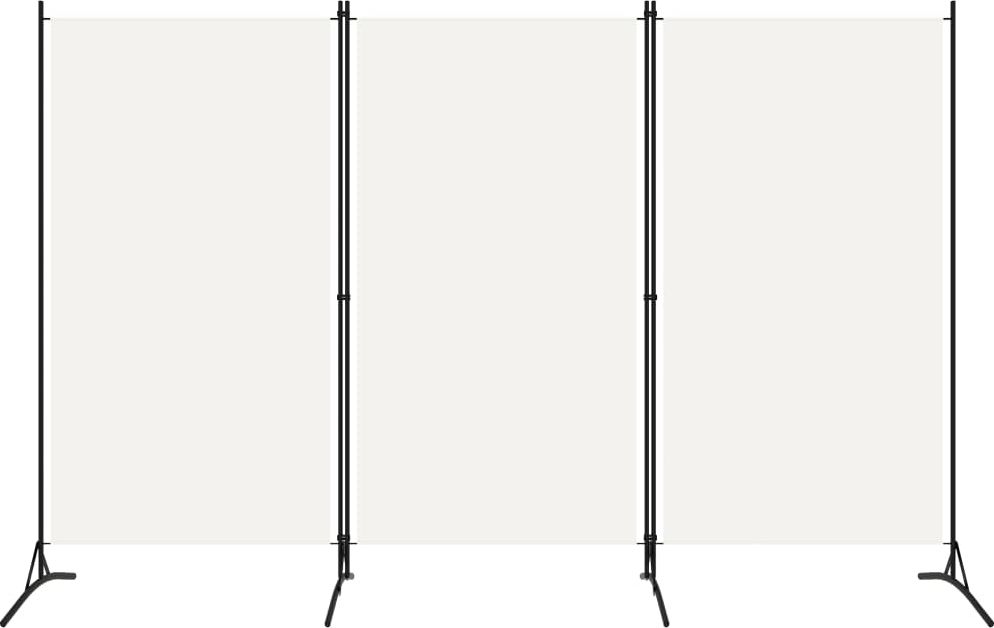 vidaXL Parawan 3-panelowy, biały, 260 x 180 cm