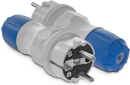 KEL Wtyczka prosta 16A 2P+Z 250V IP54 szary/niebieski WT-54 (W-97976)