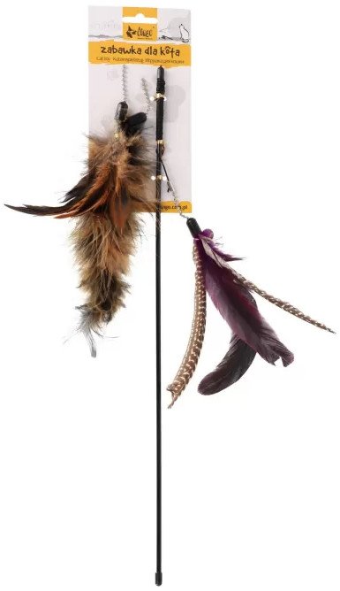 Dingo Wędka dla kota Charming - brązowa