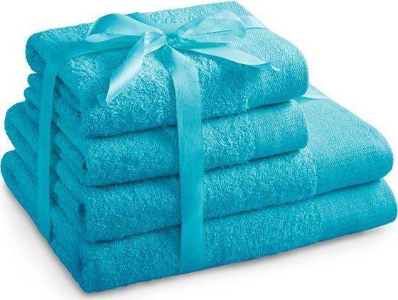 AmeliaHome Zestaw ręczników Amari turkusowy 2 rozmiary 4 sztuki